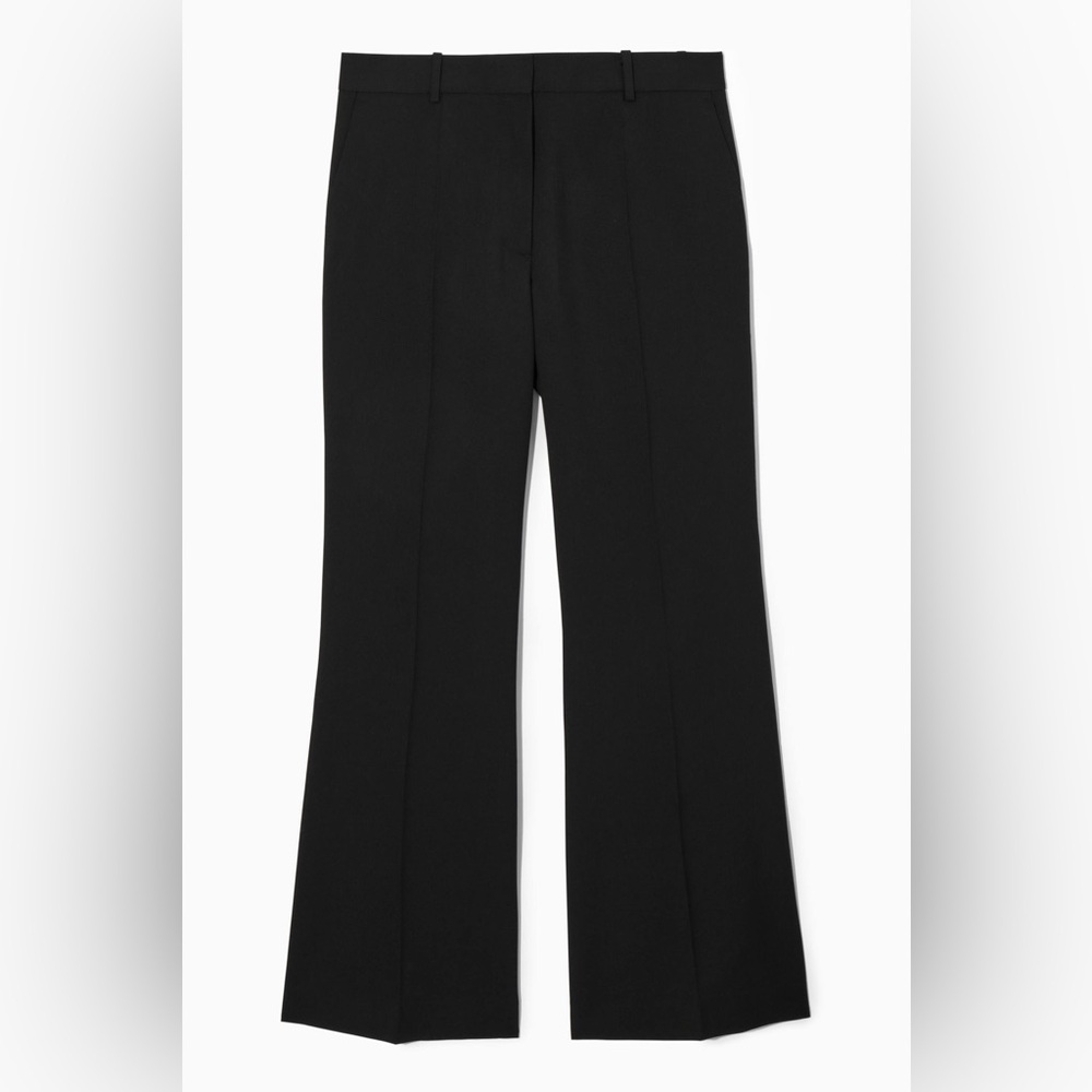 Wool Blend Flared Pants